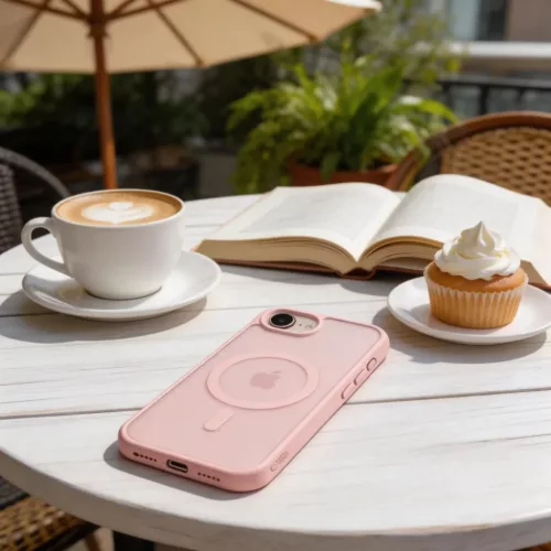 iPhone 16e / 17e Tech-Protect BasicMag MagSafe matt puha rózsaszín t-5906302339778 8 kép