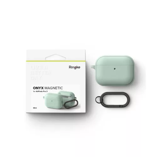 Apple Airpods Pro 3 Ringke Onyx Magnetic Magsafe Mentazöld tok-8800328818590 7 kép