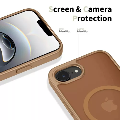 iPhone 16e / 17e Tech-protect Basicmag Magsafe tok Barna-Matt-5906302392629 4 kép