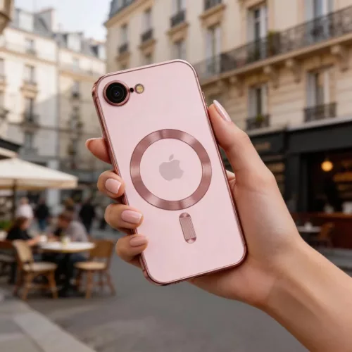 iPhone 16e / 17e Tech-protect Magflex Magsafe tok Rózsaszín Arany-5906302339761 5 kép