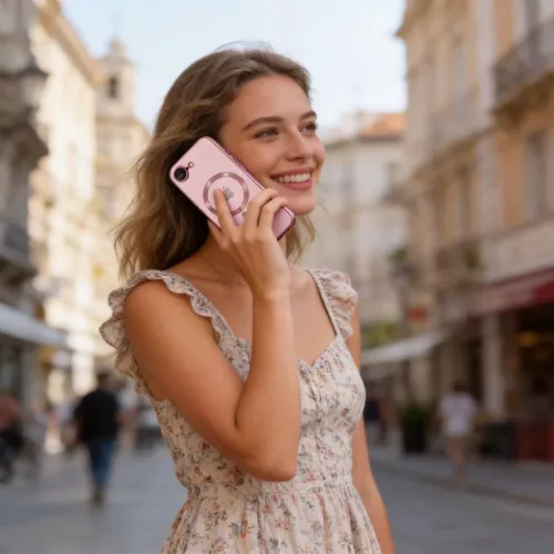 iPhone 16e / 17e Tech-protect Magflex Magsafe tok Rózsaszín Arany-5906302339761 8 kép