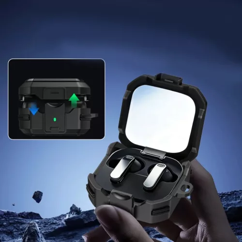 Samsung Galaxy Buds 4 / 4 Pro Tech-protect Carbonox Magsafe tok fekete-5906302392933 5 kép