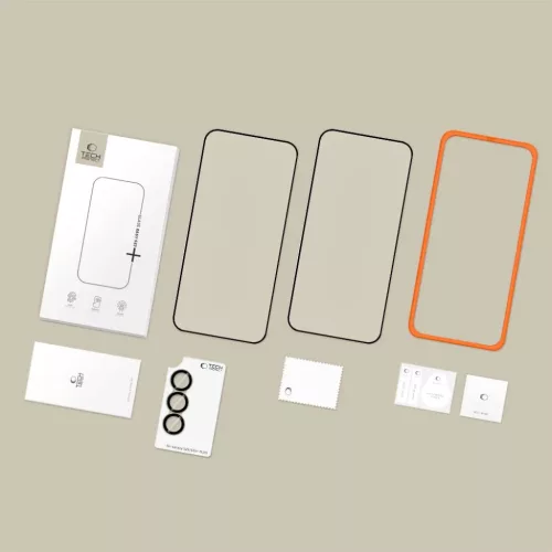Samsung Galaxy S26 Tech-Protect Easy Set+ 3-csomag Fekete üvegfólia-5906302390779 7 kép