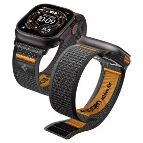   Apple Watch 8 / 9 / 10 / 11 / SE / Ultra (44 / 45 / 46 / 49 mm) Spigen Athlex Air 2 - Aktív Fekete / Narancssárga