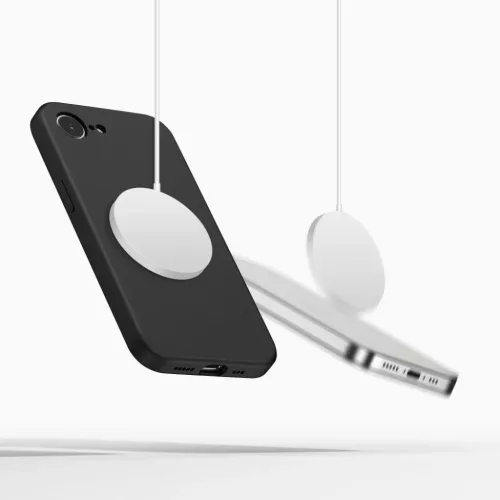 iPhone 16e / 17e Tech-protect Silicone Magsafe tok Fekete-5906302392759 4 kép