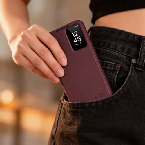Samsung Galaxy A57 5G Tech-Protect Smart Wallet tok eperfa / bordó-5906302392131 5 kép