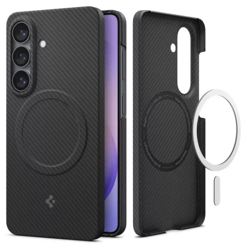 Samsung Galaxy S26 Spigen AirSkin Aramid Mag MagSafe fekete tok-8800337241808 2 kép