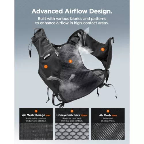 Spigen A721 Dynamic Shield futómellény Active fekete (M-L) + Soft Fl-8800283313581 10 kép
