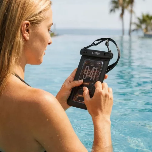 Univerzális 6,9 colos fekete vízálló lebegő tok Tech-Protect UWC7-5906302340026 5 kép