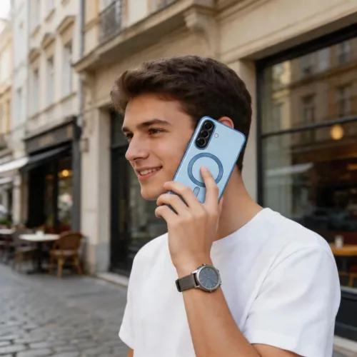Samsung Galaxy A57 5G Tech-Protect MagFlex MagSafe tok égszínkék-5906302322848 3 kép