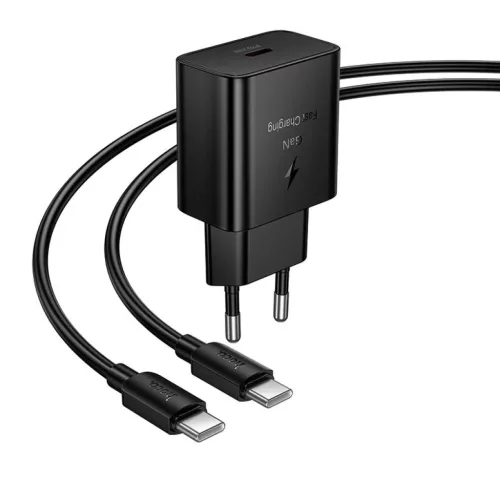 Hoco USB-C QC PD 25W hálózati töltő adapter + USB-C – USB-C káb-6942007679169 3 kép