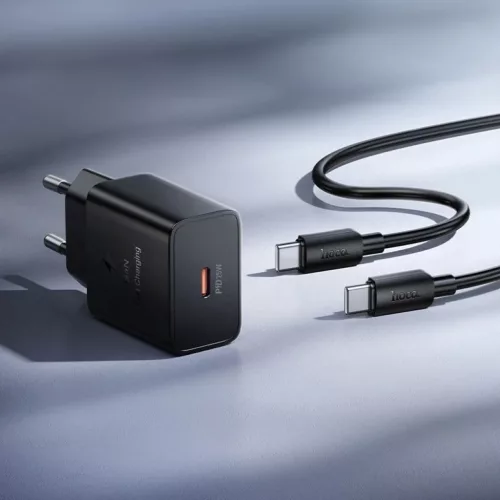 Hoco USB-C QC PD 25W hálózati töltő adapter + USB-C – USB-C káb-6942007679169 8 kép
