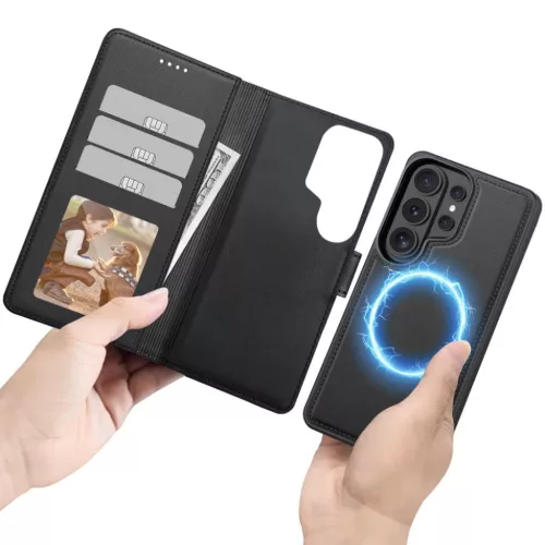 Samsung Galaxy S26 Ultra Tech-Protect Wallet MagSafe matt fekete tok-5906302322800 3 kép