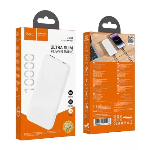 HOCO J128 10000 mAh 2A powerbank fehér-6942007621168 7 kép