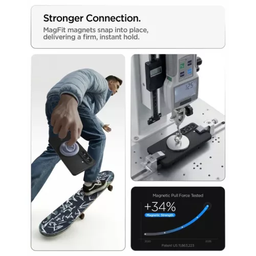 Samsung Galaxy S26 Ultra Spigen AirSkin Aramid Mag MagSafe fekete tok-8800337241501 10 kép
