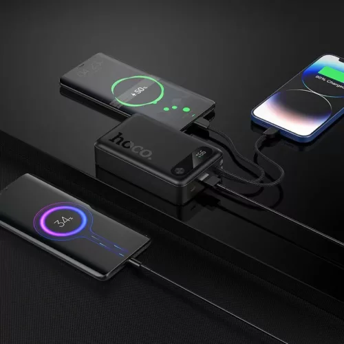 Hoco 20000 mAh QC PD 2A 22,5W powerbank beépített USB-C + Lightning -6942007676991 3 kép
