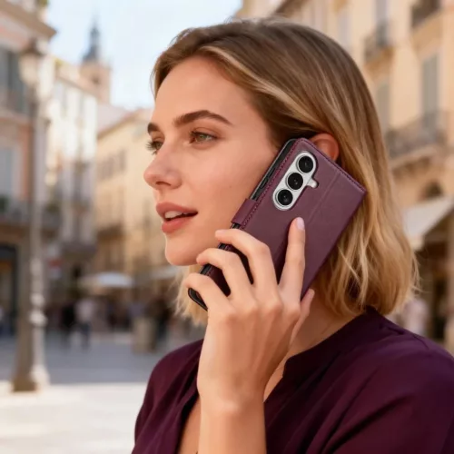 Samsung Galaxy A27 5G Tech-Protect Wallet bordó tok-5906302392582 6 kép