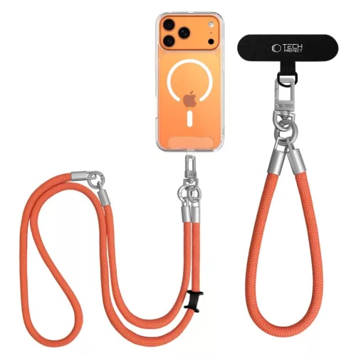 Tech-Protect C10S Rope Crossbody & Wrist narancssárga/titán-5906302340095 3 kép