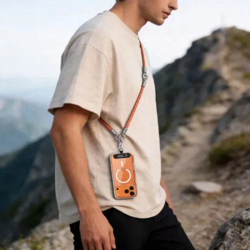 Tech-Protect C10S Rope Crossbody & Wrist narancssárga/titán-5906302340095 6 kép