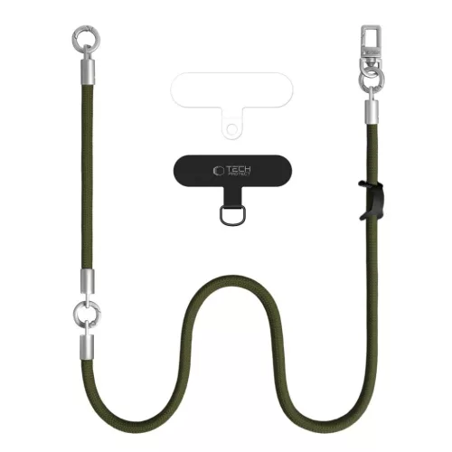 Tech-Protect C10S Rope Crossbody & Wrist olívazöld/titánium-5906302340101 2 kép