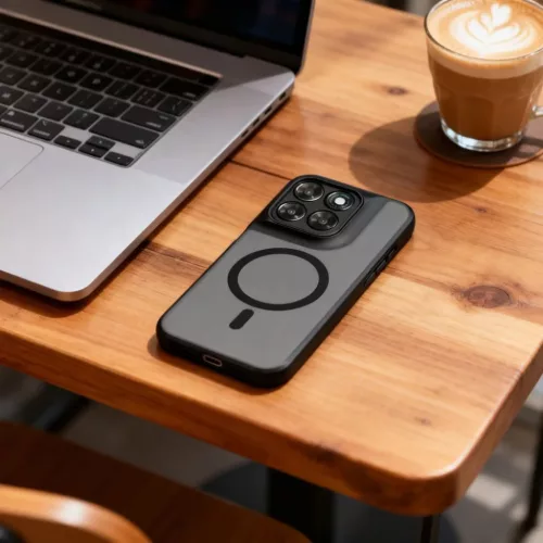 Motorola Moto G67 / G77 Tech-Protect Magmat MagSafe fekete matt tok-5906302323272 3 kép