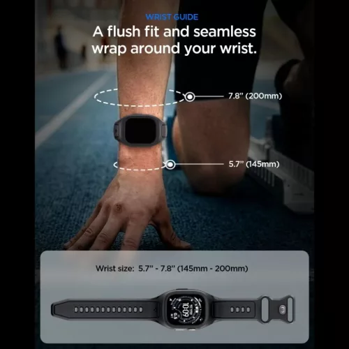Apple Watch Ultra 1 / 2 / 3 (49 mm) Spigen Liquid Air Pro fekete tok-8809811868821 5 kép