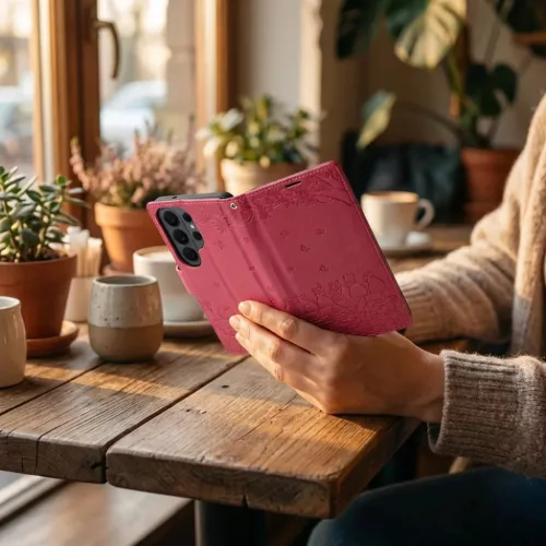Xiaomi Redmi Note 15 Pro+ Plus 5G MEZZO könyvtok macskás piros tok-5903396457814 4 kép