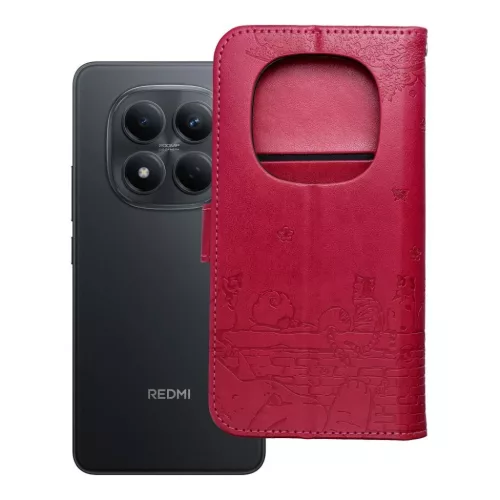 Xiaomi Redmi Note 15 Pro+ Plus 5G MEZZO könyvtok macskás piros tok-5903396457814 8 kép