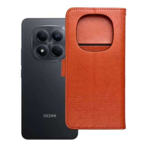 Xiaomi Redmi Note 15 5G MEZZO könyvtok macskás barna tok-5903396457920 8 kép