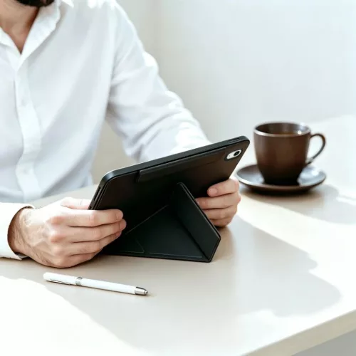 iPad 10.9 2022 / iPad 11 2025 Tech-Protect SC Pen Origami fekete tok-5906302340019 8 kép