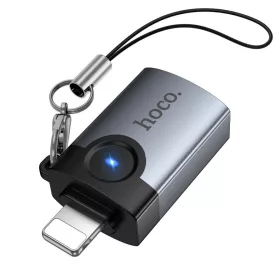 Hoco UA46 Victory Lightning–USB-A OTG adapter szürke-6942007675628 2 kép