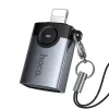 Hoco UA46 Victory Lightning–USB-A OTG adapter szürke-6942007675628 3 kép
