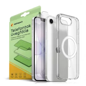   iPhone 17e / 16e Magsafe tok + üvegfólia 2db 9H 2.5D HD 0.33mm Alphajack