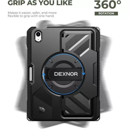 iPad 11th Gen (A16) / 10th Gen 10.9 ütésálló Dexnor tok, 360° for-6978096240485 2 kép
