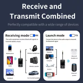 M3 Bluetooth AUX transmitter repülőhöz, autóhoz és vezeték nélk- 2 kép
