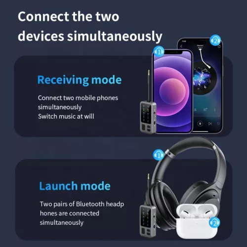 M3 Bluetooth AUX transmitter repülőhöz, autóhoz és vezeték nélk- 3 kép