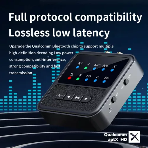 BT200 Bluetooth 5.4 audio adapter 2 fejhallgatóhoz – 2 az 1-ben tra- 4 kép