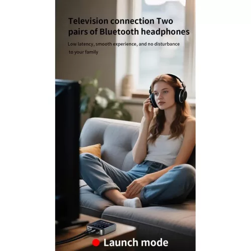 BT200 Bluetooth 5.4 audio adapter 2 fejhallgatóhoz – 2 az 1-ben tra- 8 kép