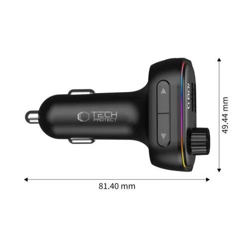 Tech-Protect CC07 3 portos autós töltő PD 54W + Bluetooth FM transz-5906302322770 3 kép