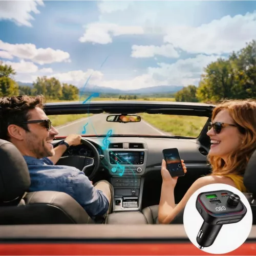 Tech-Protect CC07 3 portos autós töltő PD 54W + Bluetooth FM transz-5906302322770 5 kép