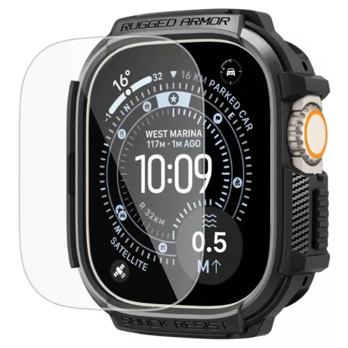 Apple Watch Ultra 1 / 2 / 3 (49 mm) Spigen Rugged Armor és edzett üv-8800337245479 2 kép