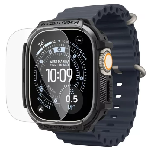 Apple Watch Ultra 1 / 2 / 3 (49 mm) Spigen Rugged Armor és edzett üv-8800337245479 3 kép