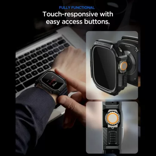 Apple Watch Ultra 1 / 2 / 3 (49 mm) Spigen Rugged Armor és edzett üv-8800337245479 8 kép