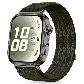  Huawei Watch Fit 3 / 4 / 4 Pro / 5 / 5 Pro Tech-Protect Nylon szíj katonai zöld