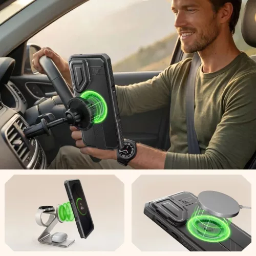 Samsung Galaxy S26 Ultra Tech-Protect Kevlar MagSafe 2 darabos fekete -5906302340040 4 kép
