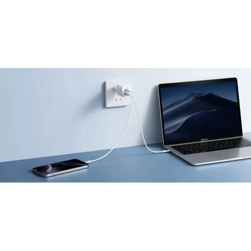 Fehér VEGER USB-A + USB-C PD Super Charge PPS 100W hálózati töltő-6977525753244 2 kép