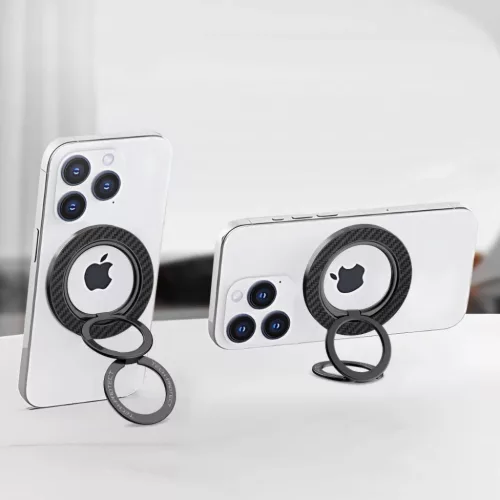 Tech-Protect MMR800 mágneses MagSafe telefon gyűrű karbon fekete-5906302323159 7 kép