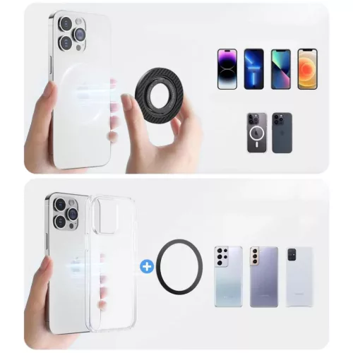 Tech-Protect MMR800 mágneses MagSafe telefon gyűrű karbon fekete-5906302323159 10 kép