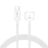 Tech-Protect MMC01 Ultraboost mágneses MacBook kábel USB-C - MagSafe 3 140W 200cm fehér