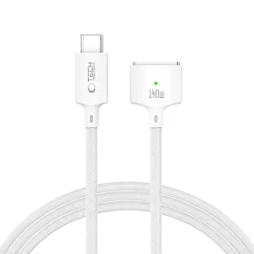   Tech-Protect MMC01 Ultraboost mágneses MacBook kábel USB-C - MagSafe 3 140W 200cm fehér
